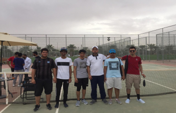 The college tennis team comes second in the university tennis cont